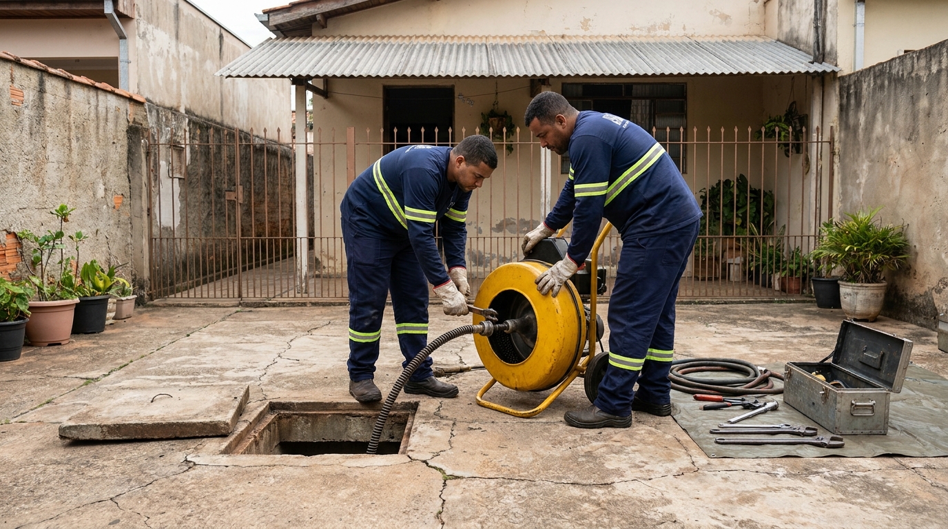 Desentupimento de esgoto em Petrópolis‑RJ